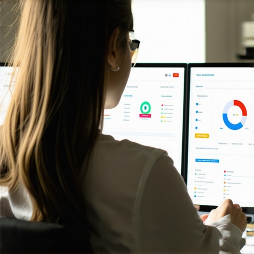 Person working on local SEO dashboard with citation and review analytics