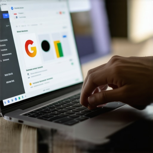 Person working on Google My Business profile on a laptop with SEO tools