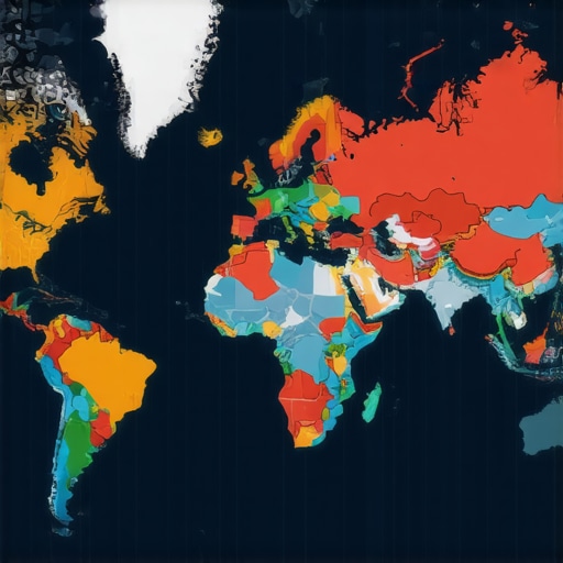 A modern digital dashboard showcasing map analytics and SEO performance metrics