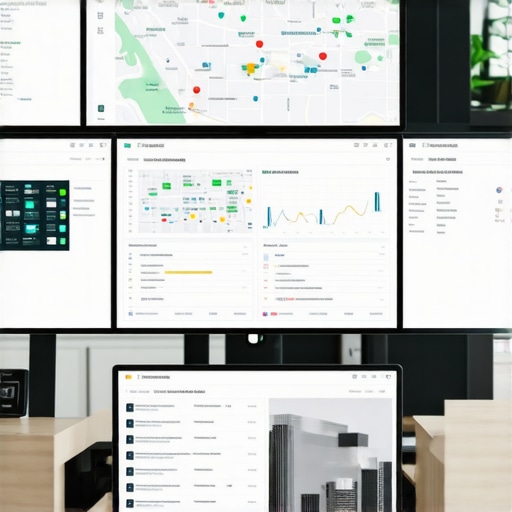 Efficient Tools for Long-Term Map Optimization and Maintenance Business owner managing local map SEO with multiple digital tools for optimization and analysis.