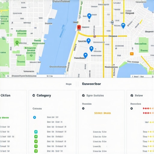 Screenshot of Map Optimization Portal dashboard displaying key signals for local SEO management