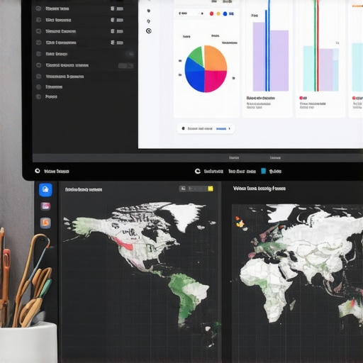 Optimizing Map SEO Maintenance Close-up of SEO software interface displaying maps and ranking data