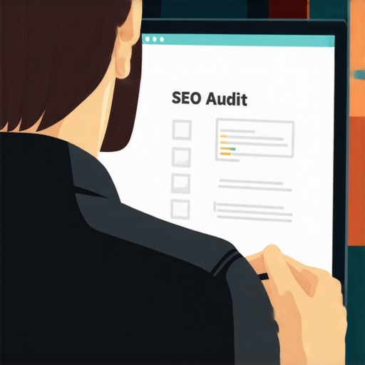 Business owner analyzing local SEO data for map listing consistency.