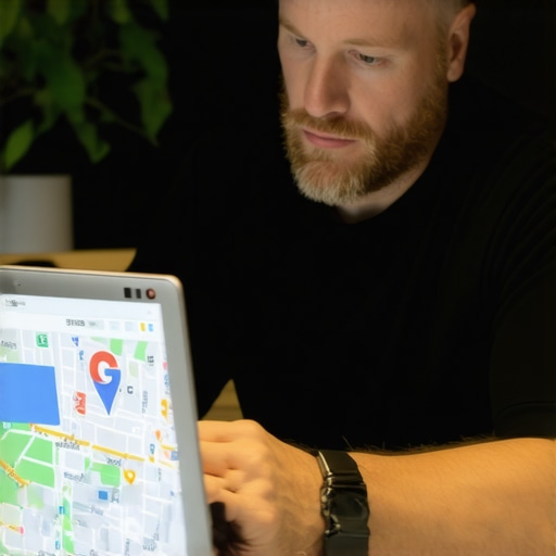 Person updating business listing on laptop for local SEO