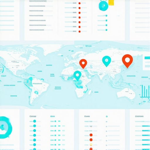 A digital map showing analytics and SEO signals for advanced map optimization strategies.
